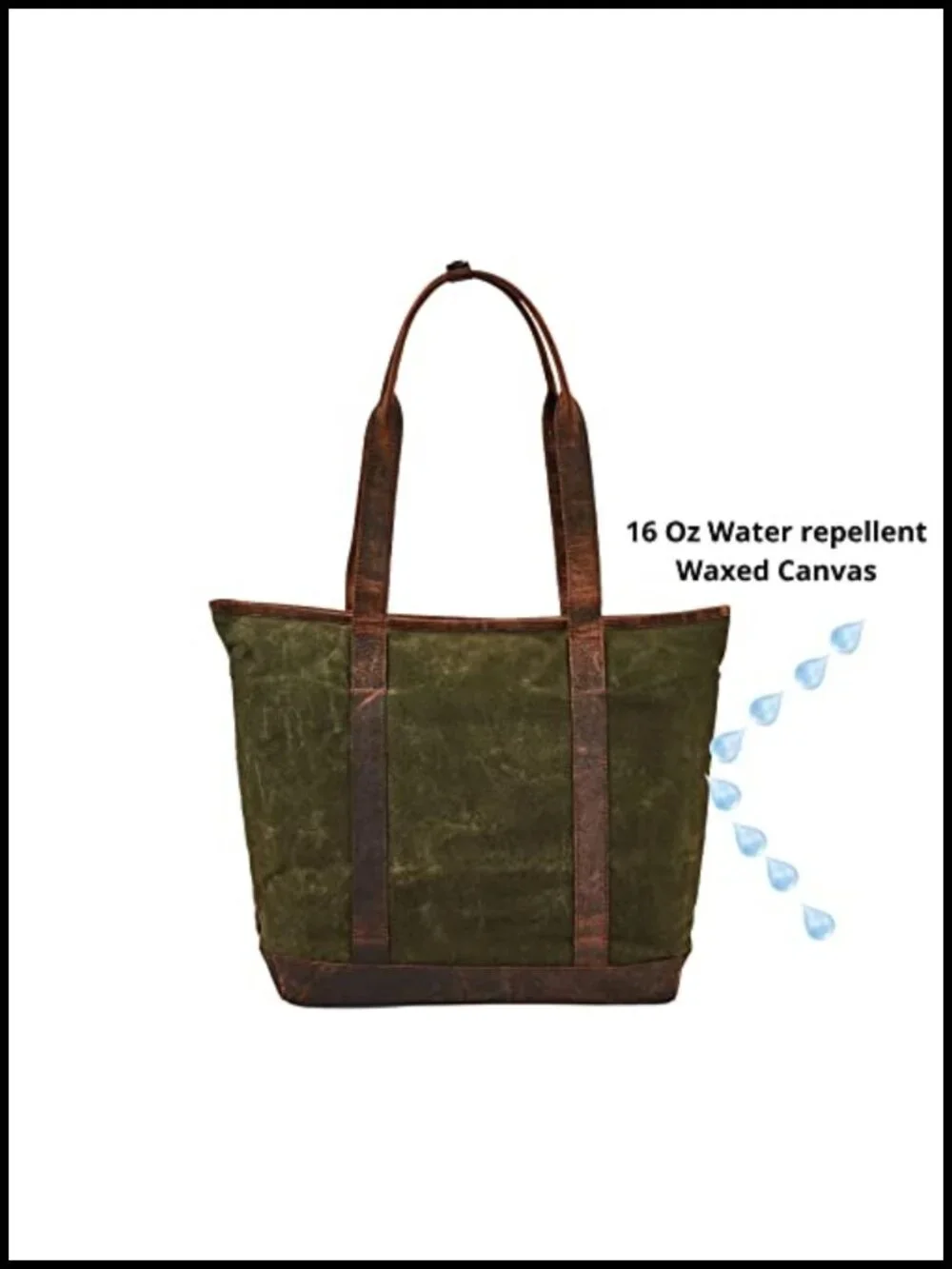Large Canvas & Leather Tote Bag for Women Work Office Teacher